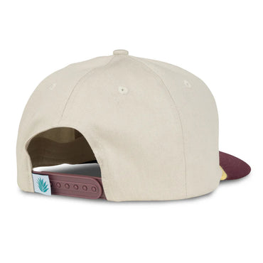 Buena Suerte Hat- Cream/Maroon