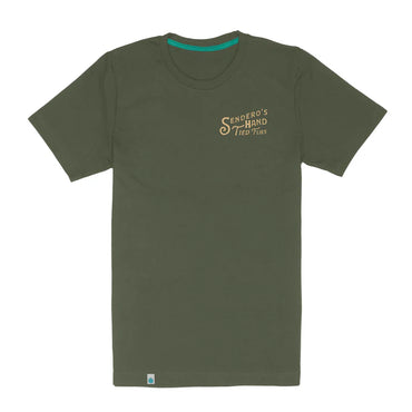 Hand Tied Flies T-Shirt- Army Green