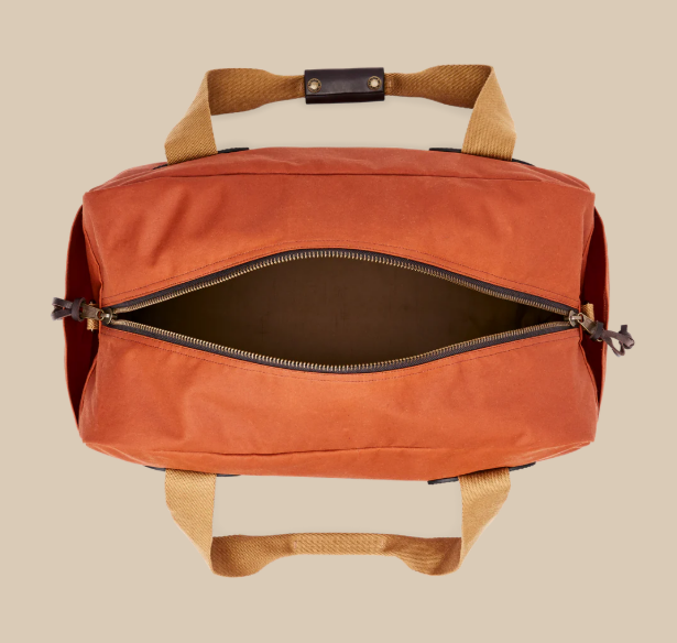 Tin Cloth Medium Duffle Bag- Rust