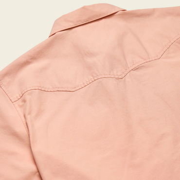 Crosscut Deluxe Short Sleeve Snapshirt- Seagrass/Coral Oxford