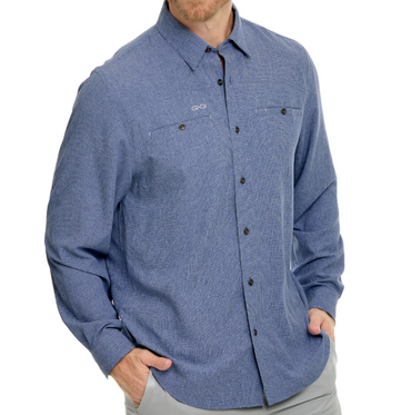 Maverick Shirt Long Sleeve - Indigo