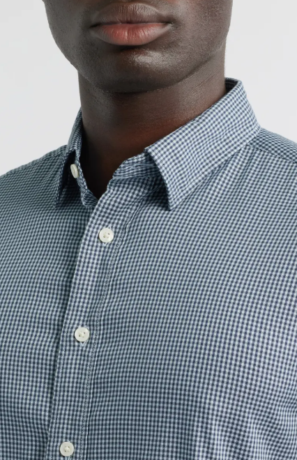 The Movement Long Sleeve Shirt- Polar Blue Gingham