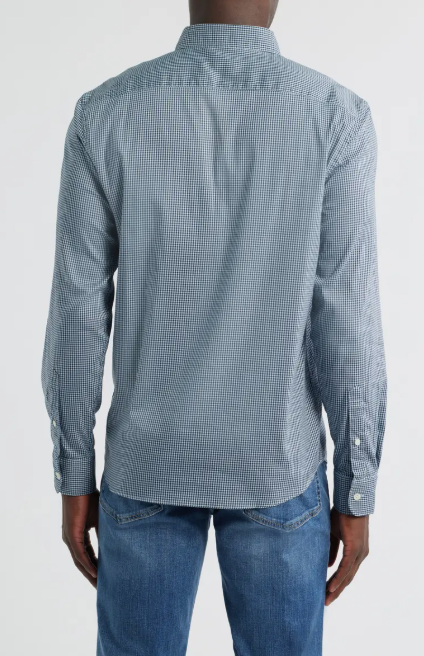 The Movement Long Sleeve Shirt- Polar Blue Gingham