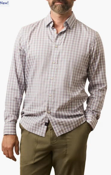 The Movement Long Sleeve Shirt- Atoll Red Plaid