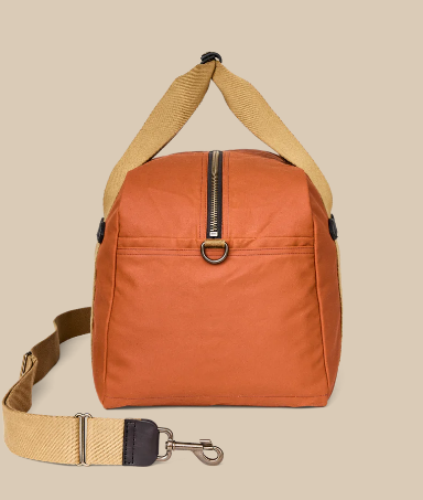 Tin Cloth Small Duffle Bag- Rust