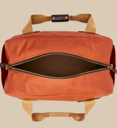 Tin Cloth Small Duffle Bag- Rust