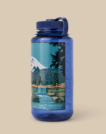 Nalgene 32oz Water Bottle- Denim/Mountain