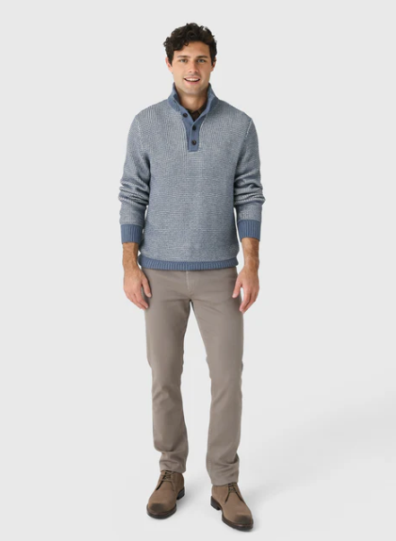 Quarter Button Sweater- Port Huron