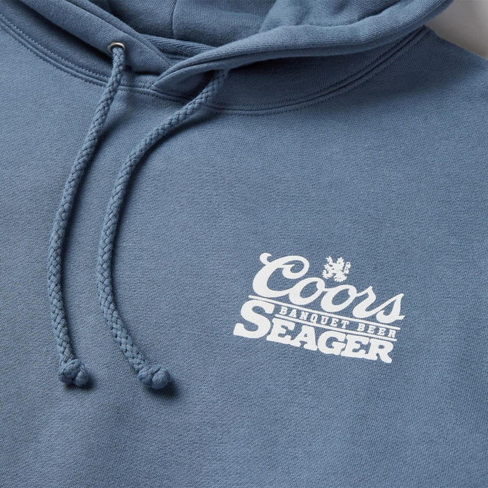 Seager X Coors Banquet Bumper Hoodie- Steel Blue