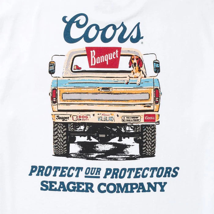 Seager X Coors Banquet Bumper T-Shirt- White