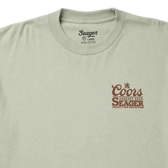 Seager X Coors Banquet Hotshots T-Shirt- Desert Green