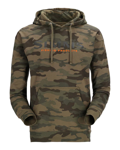 Simms Logo Hoody Woodland Camo