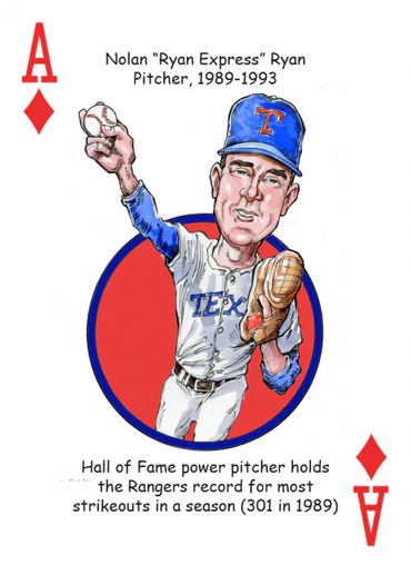 Texas Baseball Heroes Playing Cards