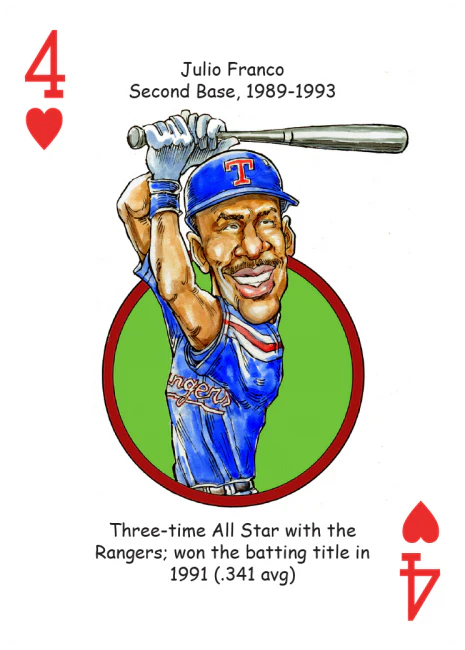 Texas Baseball Heroes Playing Cards