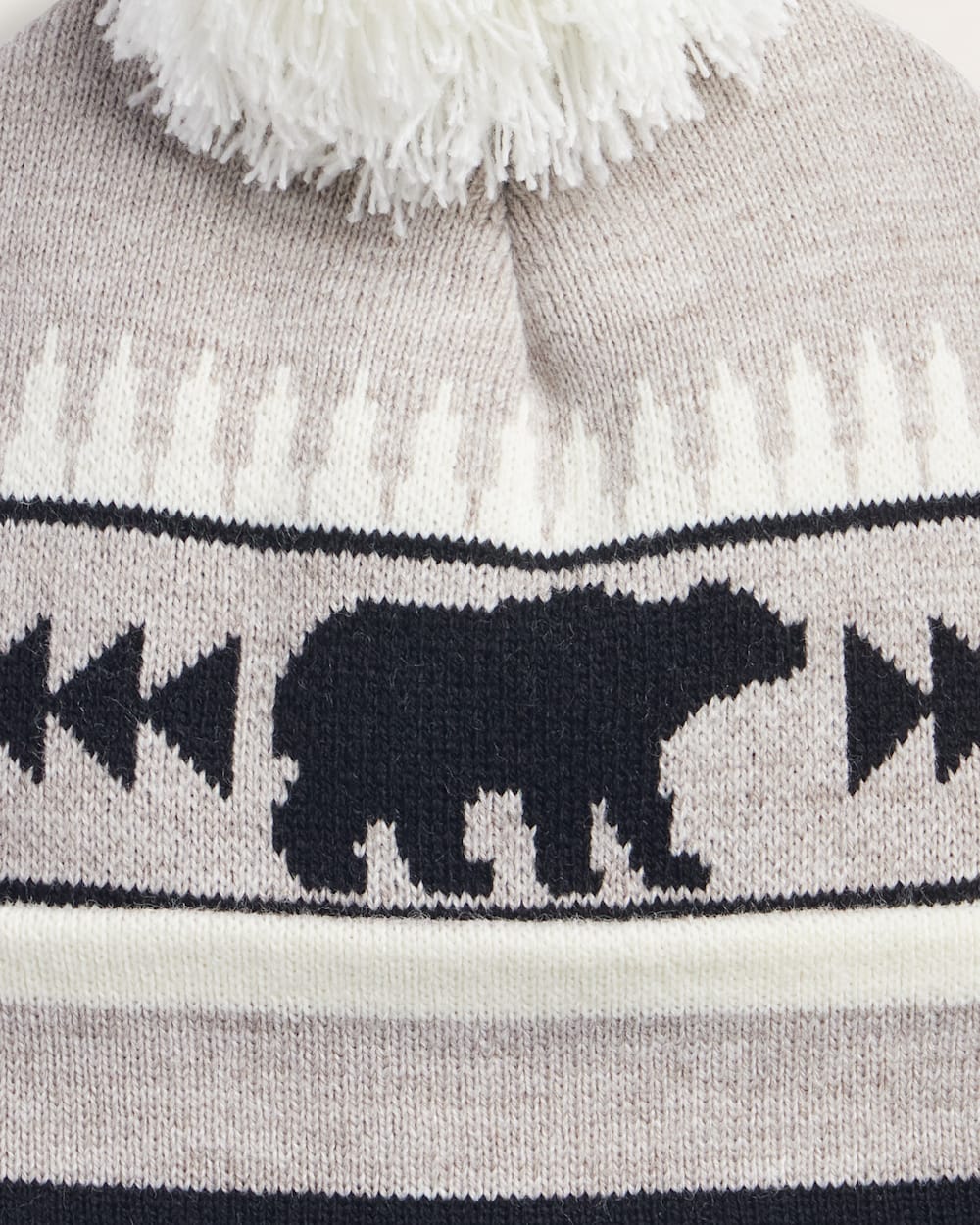 Retro Scene Beanie- Bear/Light Grey