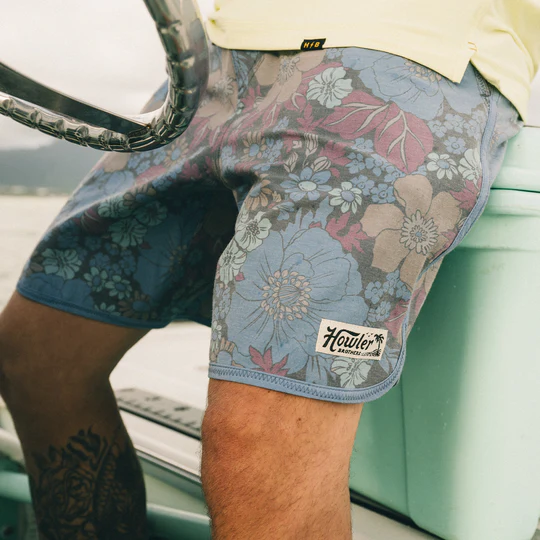 Bruja Boardshorts- Flower Power/ Blues