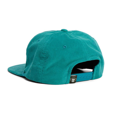 H Bolt Motif Snapback Hat- Teal Corduroy