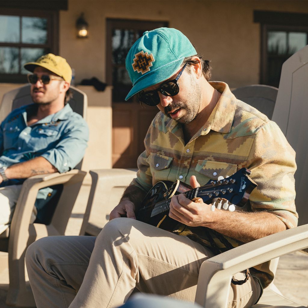 H Bolt Motif Snapback Hat- Teal Corduroy