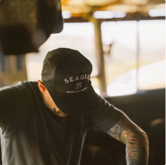 Branded Snapback- Black