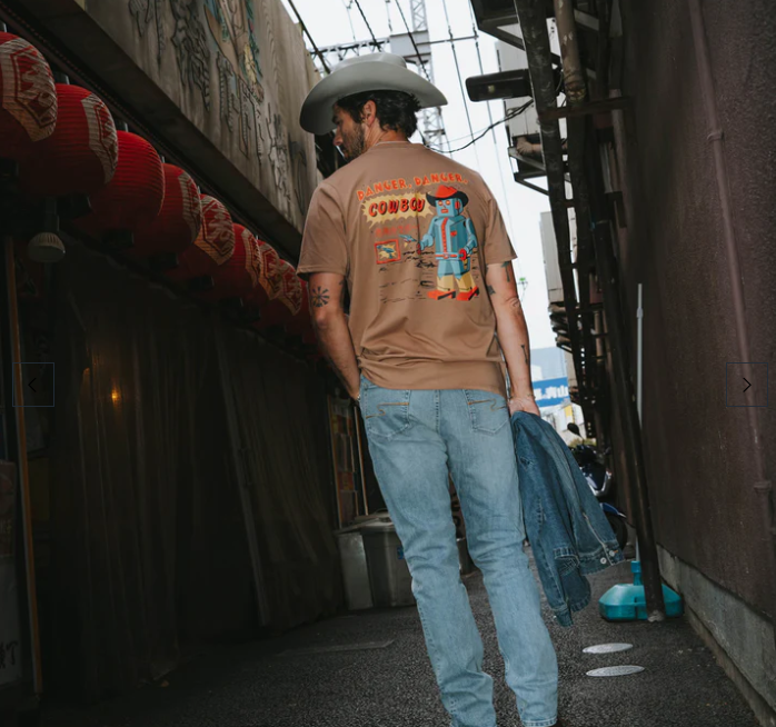 Danger Cowboy T-Shirt- Light Brown