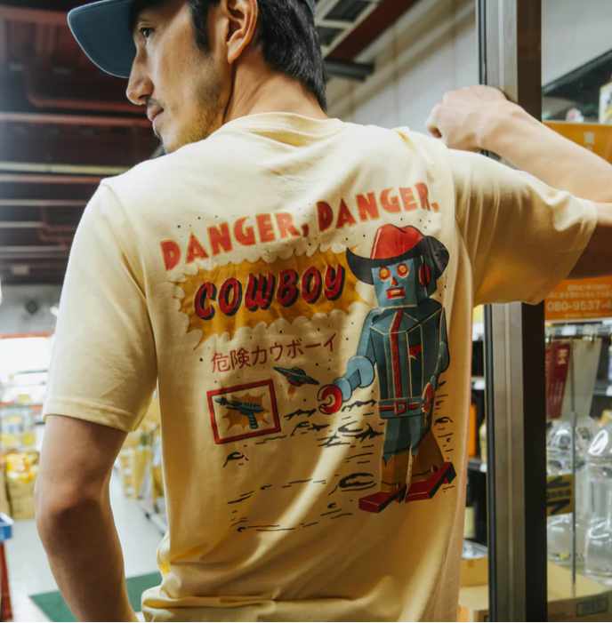 Danger Cowboy T-Shirt- Cream