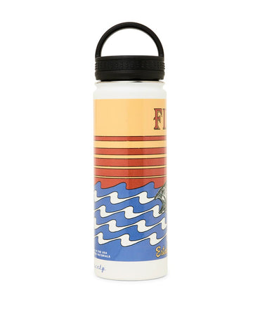 Metal Water Bottle- White/Dusk Fish