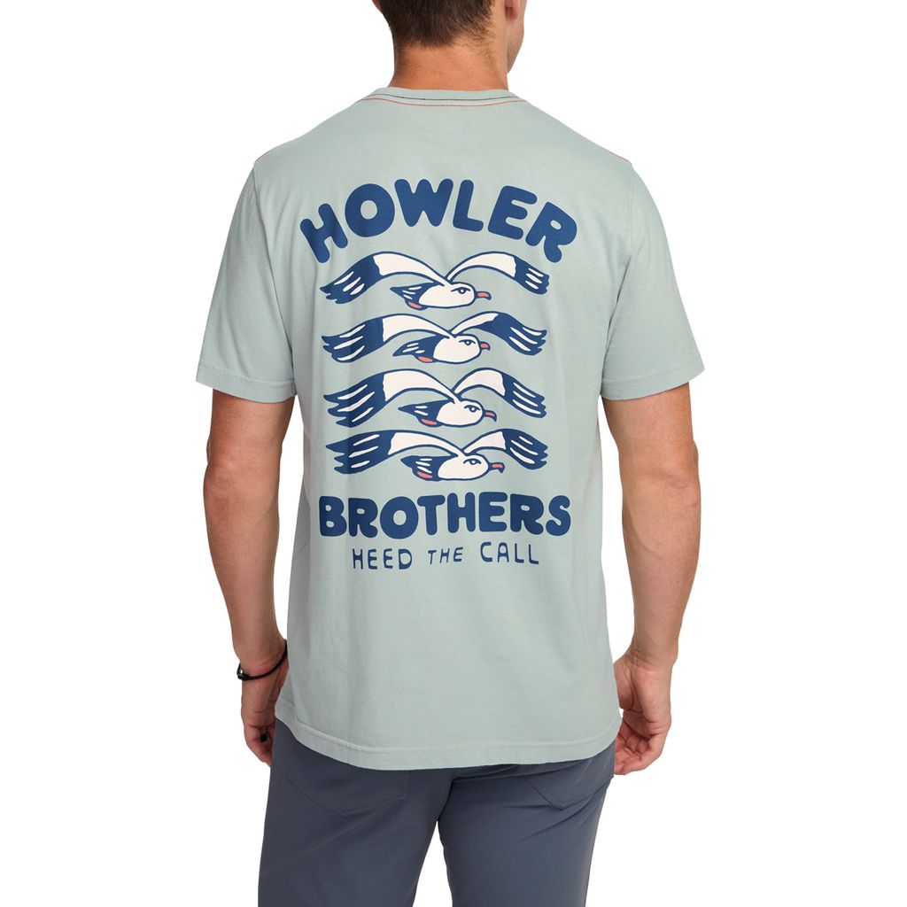 Flocka Seagulls Cotton T-Shirt- Puritan Grey