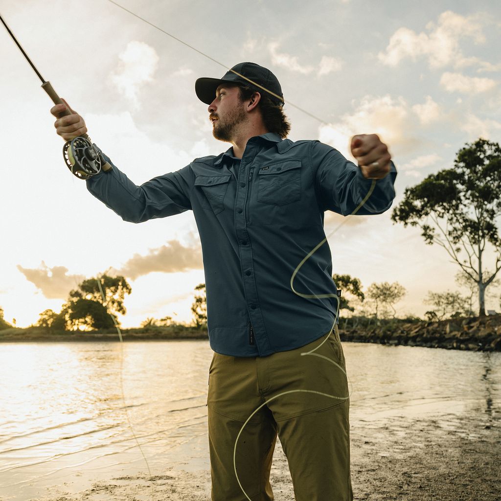 Emerger Tech Long Sleeve Shirt- Stormy Sea