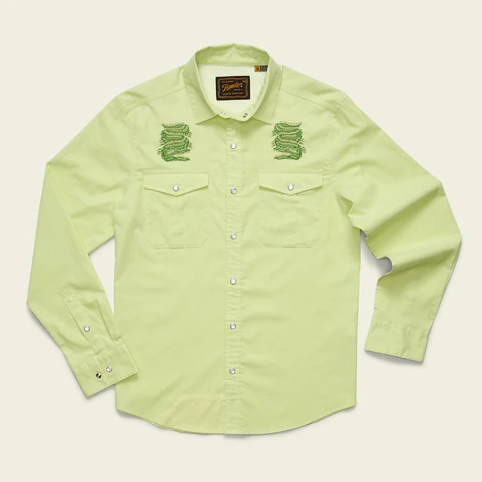 Gaucho Long Sleeve Snapshirt- Slithering Gators