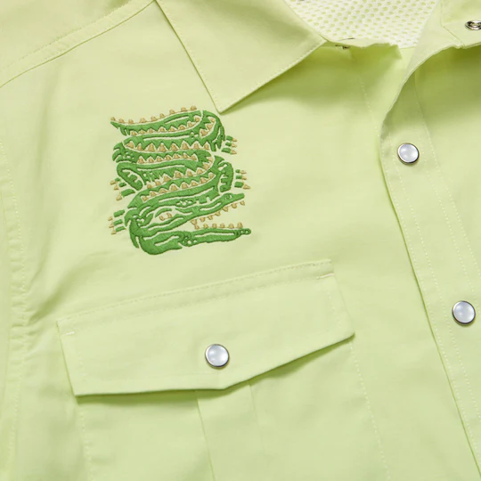 Gaucho Long Sleeve Snapshirt- Slithering Gators