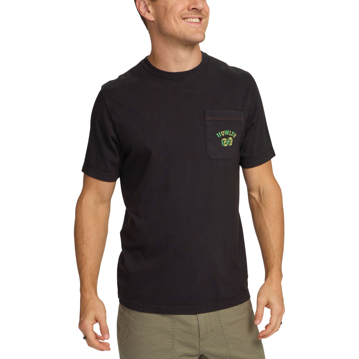 Slithering Gators Cotton Pocket T-Shirt- Black