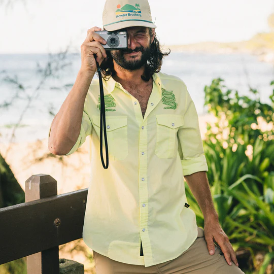 Gaucho Long Sleeve Snapshirt- Slithering Gators