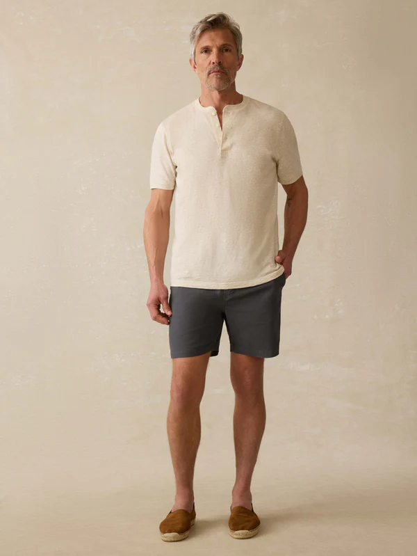 Essential Drawstring Shorts- Graphite Tide