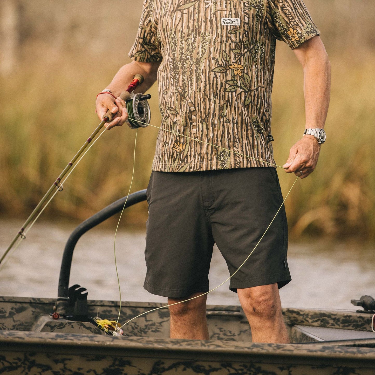 Horizon Hybrid Short 7.5"- Antique Black