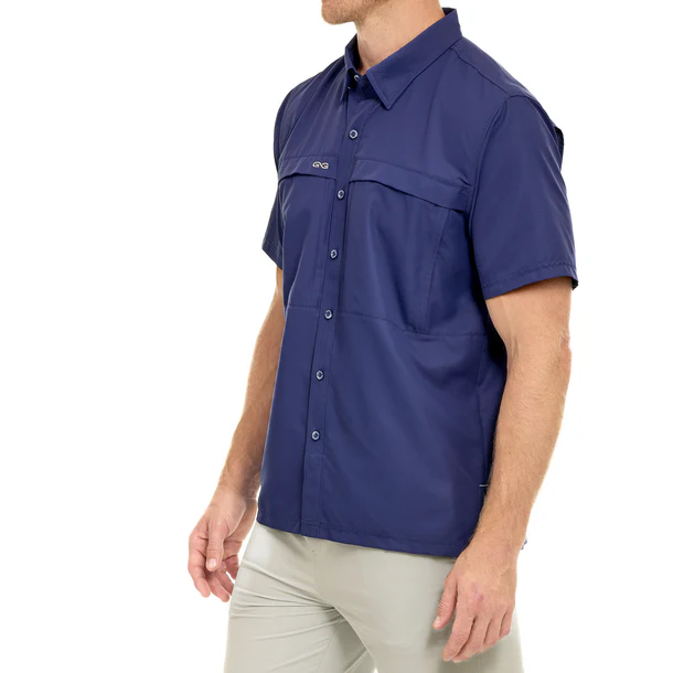 Explorer MicroFiber Short Sleeve Shirt - Indigo