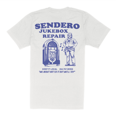 Jukebox Repair T-Shirt- Vintage White