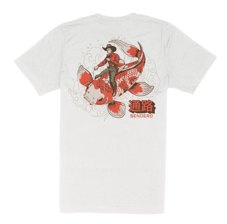Koi Bronc T-Shirt- Vintage White