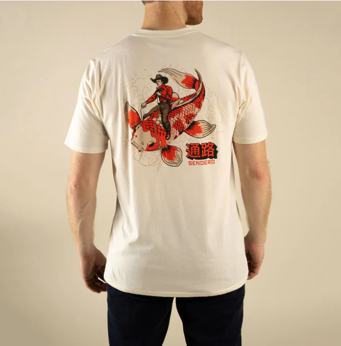 Koi Bronc T-Shirt- Vintage White