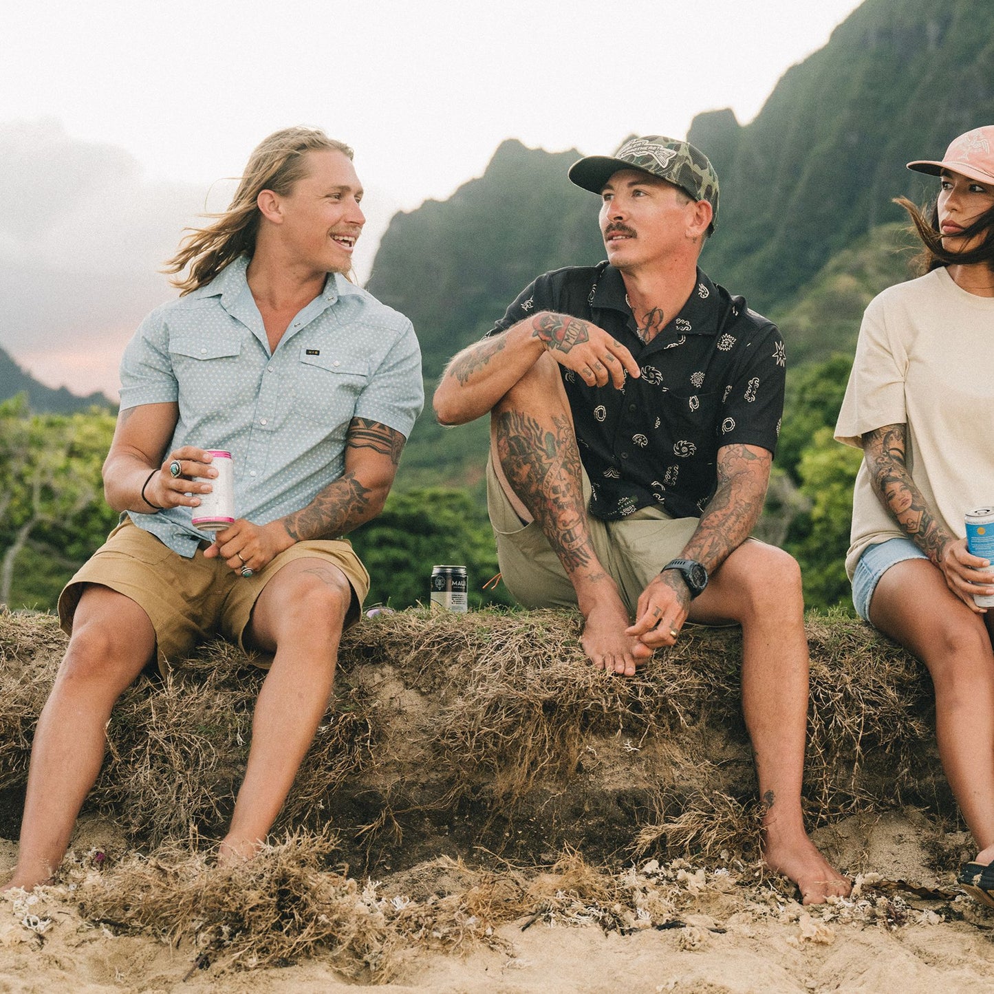 H Bar B Short Sleeve Snapshirt- Lockhart Floral/Pool Blue