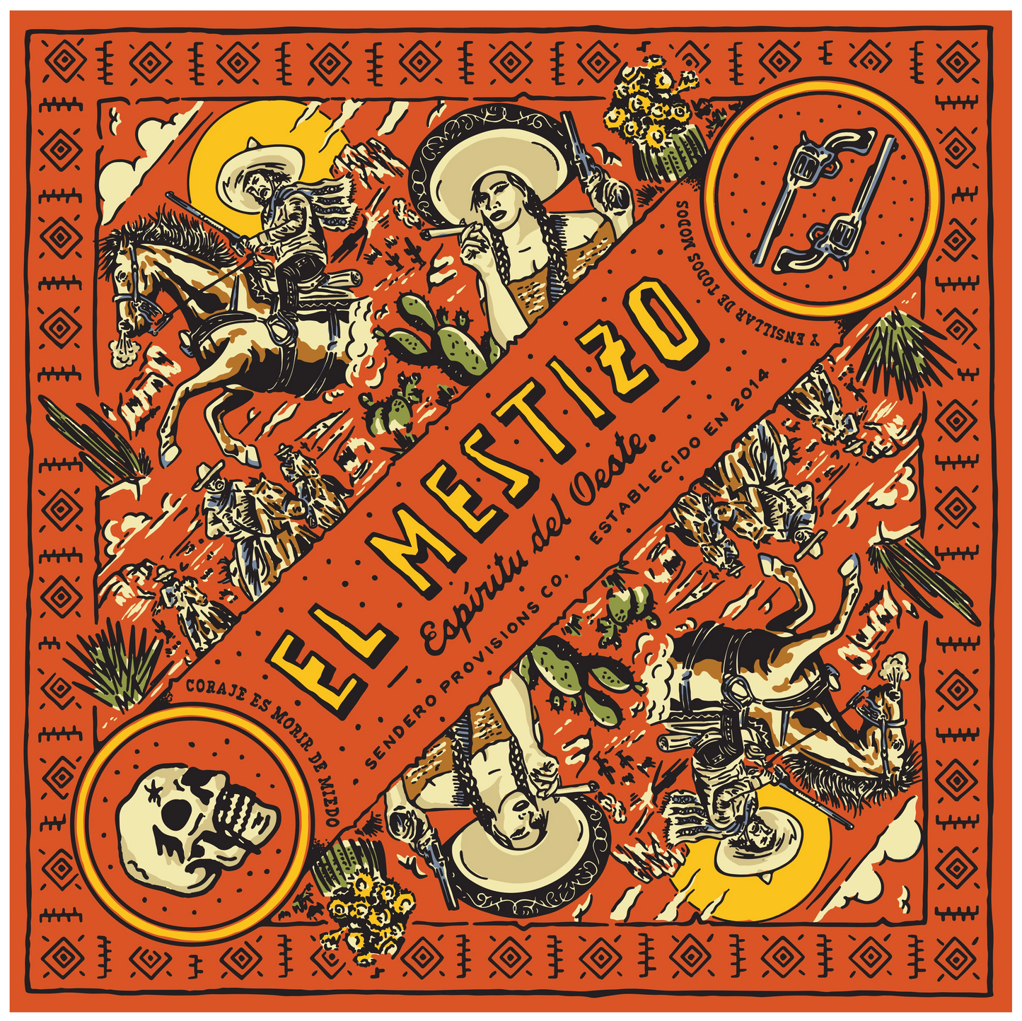 El Mestizo Bandana- Orange