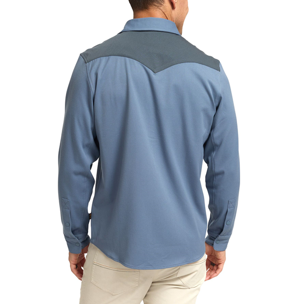 Stockman Stretch Snapshirt- Mirage Blue