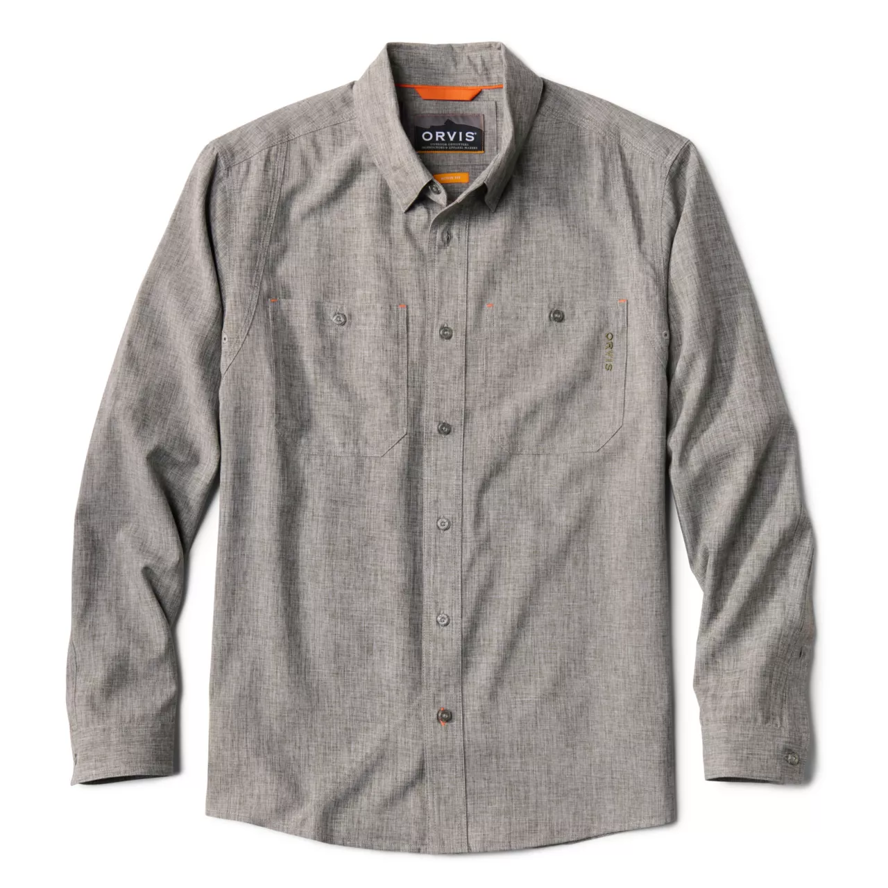 Tech Chambray Long Sleeve Work Shirt- Moss