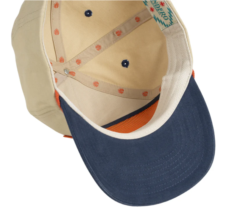 Retro Logo Hat- Cream/Navy