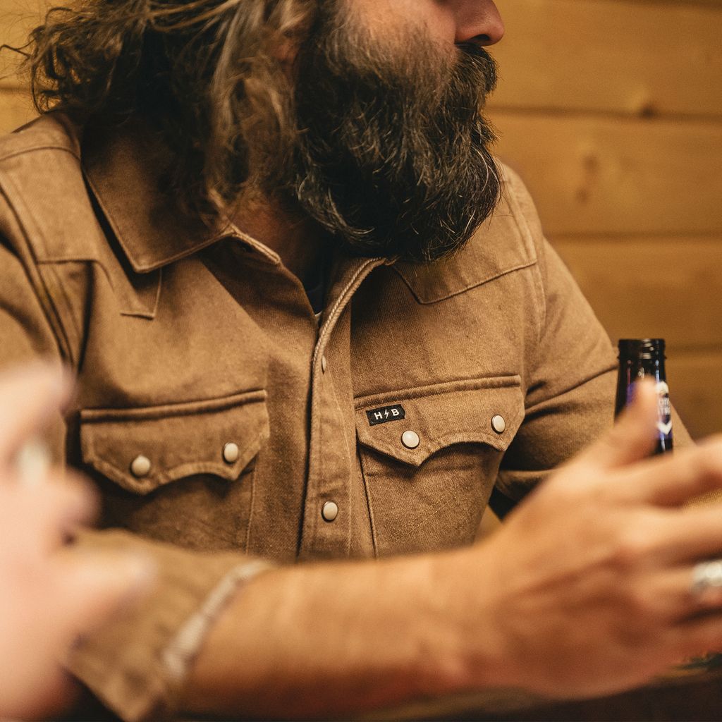 Dust Up Denim Snapshirt- Owens Oaker Wash