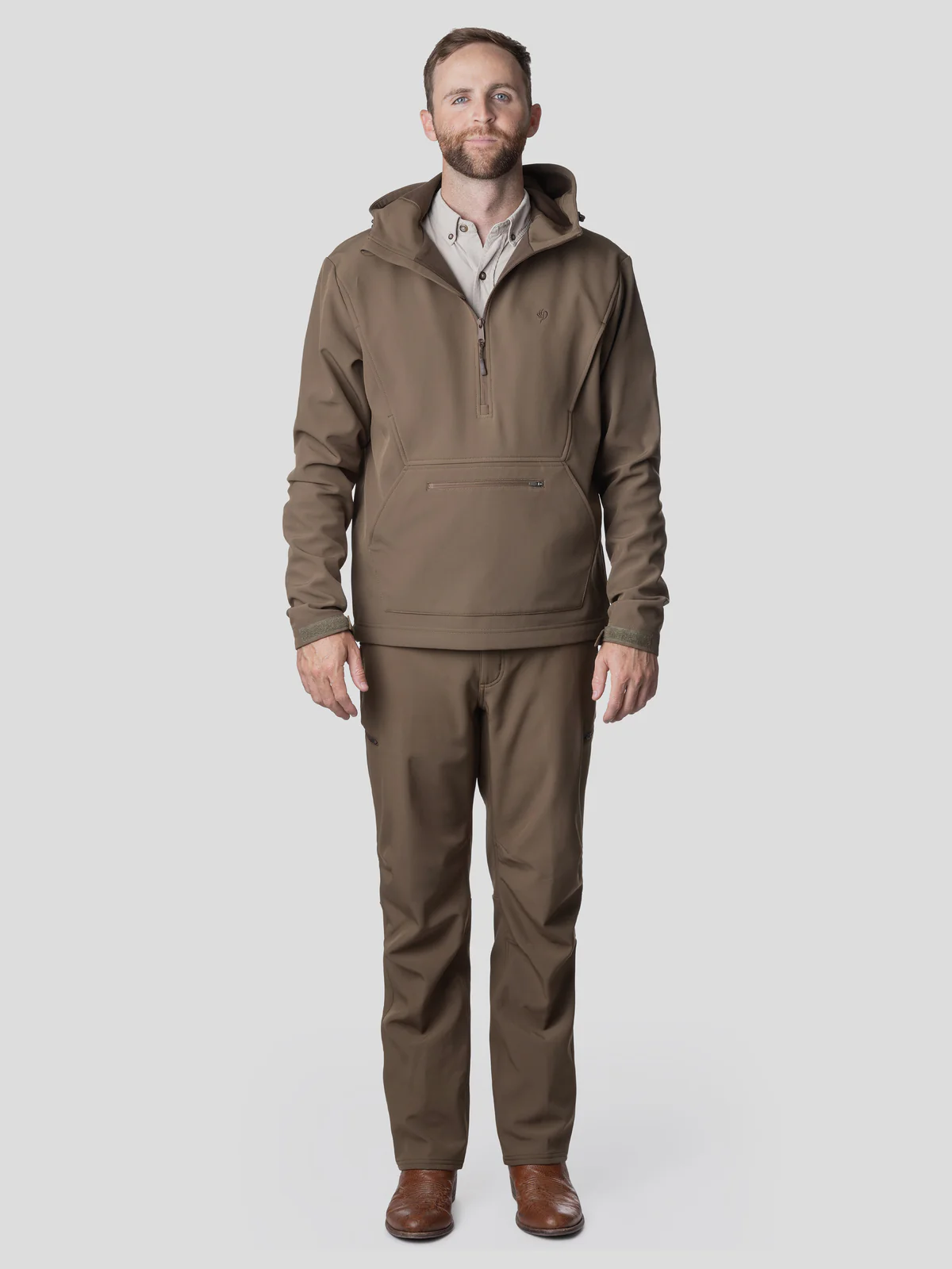 Contact Softshell Hoodie- Pin Oak