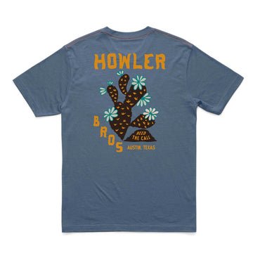 Prickly Pear Pocket T-Shirt- Blue Horizon