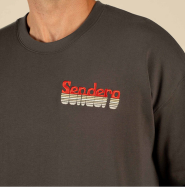 Retro Sendero Logo Sweatshirt- Vintage Black