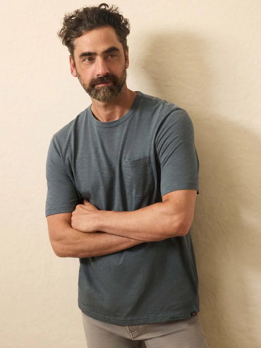 Sunwashed Pocket T-Shirt- Rough Waters