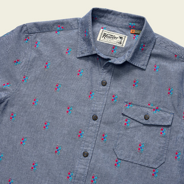 San Gabriel Short Sleeve Shirt- Refractions/Indigo