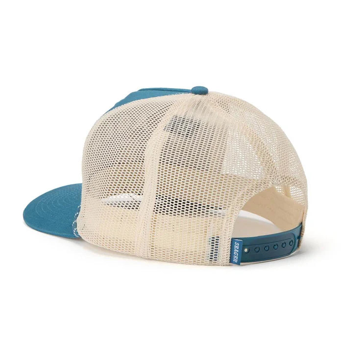 Branded Trucker Snapback- Blue